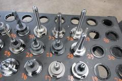 CAT40 End Mill Tool Holders (16pcs) Various Diameters, on Big Bear 100 Pocket Rolling Tool Scoot