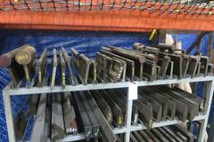 Press Brake Dies - Large Assortment on Storage Cart