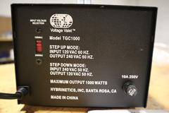 Voltage Valet Step TGC1000 - UP/DOWN Voltage Transformer 1000W 