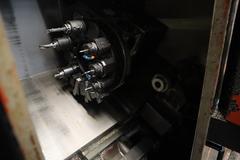Amera Seiki T-412MC CNC Turning Center with Live Milling, 12 Station Turret, 12" 3-Jaw Chuck, Tailstock, Chip Conveyor, Auto Tool Presetter