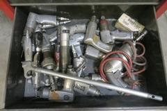 Craftsman Rolling Cart Tool Box w Contents of Clamps, Air Tools AND More