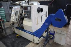 Daewoo Doosan Lynx 220C CNC Turning Center, 8" 3-Jaw Chuck, 12 Station Turret, Parts Catcher, Tool Presetter, Chip Conveyor