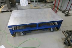 Built MB 1200  5' X 3'  Portable Electric Lift Table w Fork Slots w Removable Top