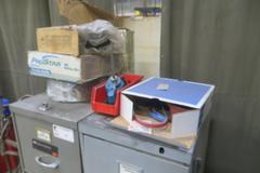 Cabinet w 4 Drawers (2) w Contents of Welding Supplies
