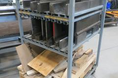 Press Brake Dies on Portable Rack w Contents