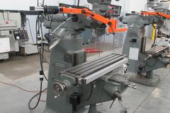 Bridgeport 2J Vertical Knee Mill, Mitutoyo 2-Axis DRO, Quill Scale, Power Table Feed