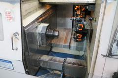 Miyano LZ-01R 2-Axis CNC Chucker Lathe, Fanuc 21i-T Control, Collet Chuck, 12-Station Turret with Live Milling Capability