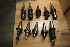 Ct 40 Taper Tool Holders: (6) Er32 Collet Holders, (4) End Mill Holders