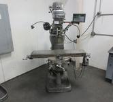 Bridgeport 1J Vertical Mill, Step Pulley Speed Change Head, 9"x42" Table, Newall DP700 2-Axis Digital Readouts