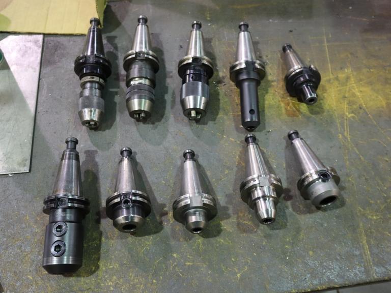 CT40 Taper Tool Holders: (3) Keyless Drill Chucks, (7) End Mill Holders
