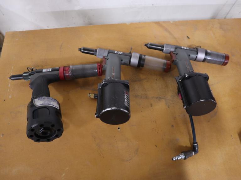 Pop ProSet 2500 Pneumatic Rivet Guns (2) and (1) ProSet XT1