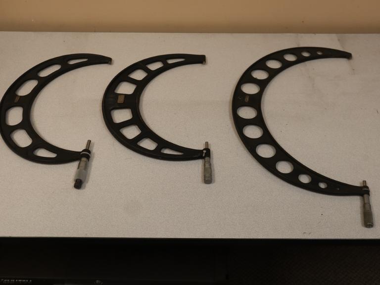 Micrometers Starrett and Lufkin: (3) 11-12", 11-12", 16-17"