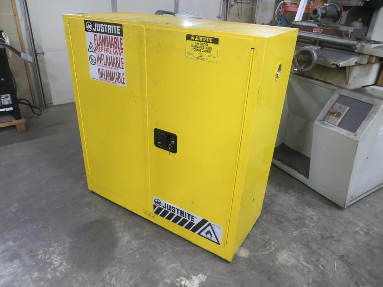 Justrite SureGrip EX Locking Flammable Liquid Storage Cabinet with Key