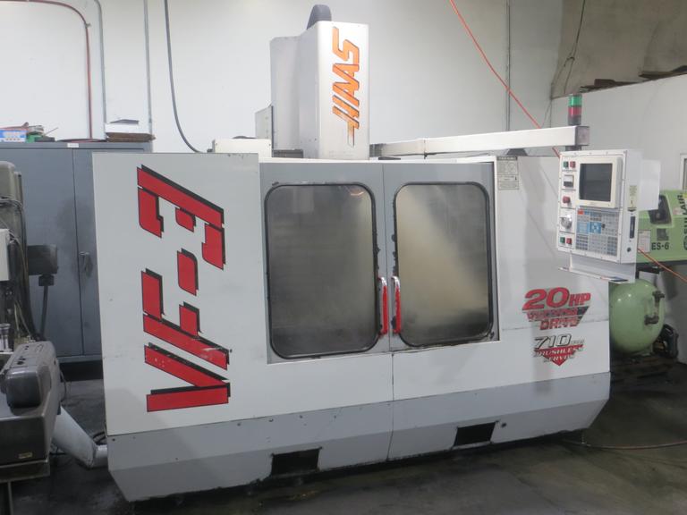 Haas VF-3 CNC Vertical Machining Center with Haas 32-Bit CNC Control, 4th Axis Drive, 20 ATC, Chip Auger and MORE!