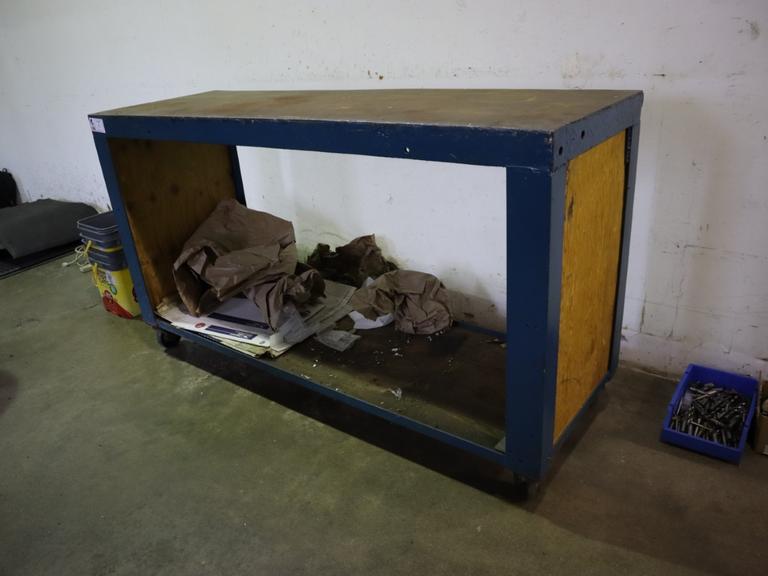 Portable Steel Work Bench Heavy Duty with Lower Shelf 72.5" x 24" x 41"H