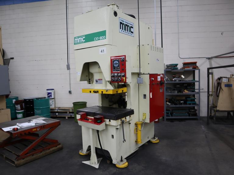 Nidec Minster CX1-800 88 Ton Punch Press, Gap Frame, Open Back, 5.9" Stroke, Wintriss Controls - New 2013