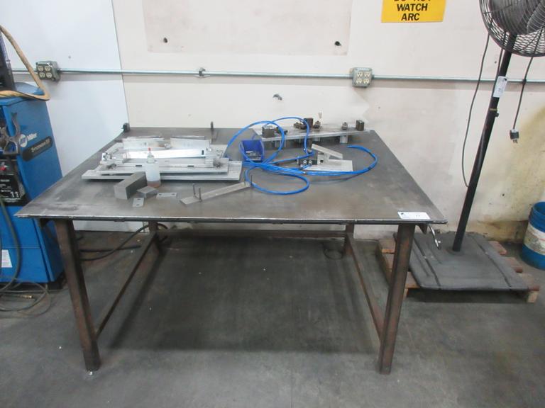 Steel Top Welding Table with Contents