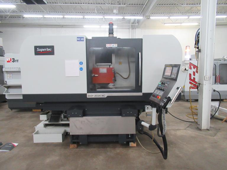 Supertec EASY-2032CNC CNC Surface Grinder w/Fanuc 0i-MF, 20"x32" Fine Pole Chuck, Full Enclosure, Coolant System w/Magnetic Separator & Paper Filtration, Approx. 500 HOURS!