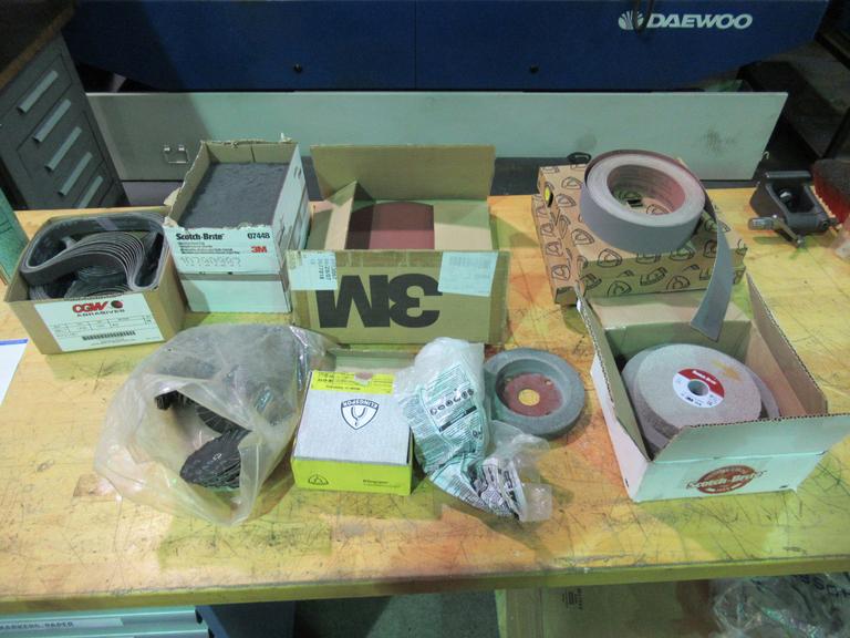 Abrasives, Large Assortment of Belts, Strips, Pads, Wheels and MORE