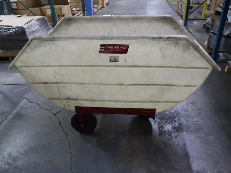 Loyal Poly-Tuf 20 Bushell Rolling Waste Cart