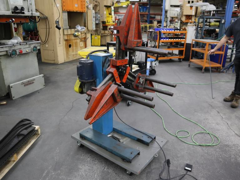 Press Room Equipment ASRM-131200 Motorizes Coil Reel, 1,200 Lb Capacity, 12" Wide Coil Capacity, Manual Expand