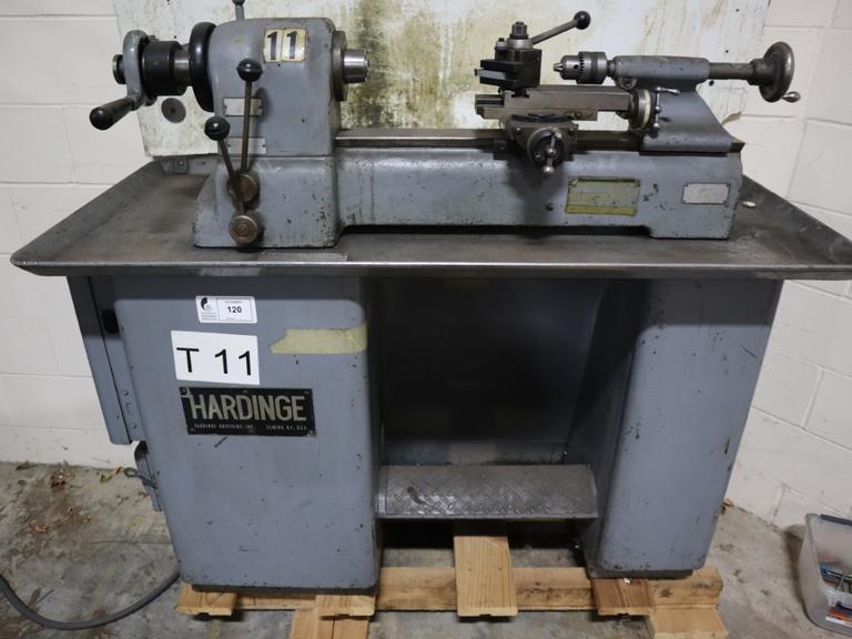 Hardinge DV-59 Second Operation Lathe, Compound Cross-Slide, Tailstock, (8) Speeds: 230-3,500 RPM