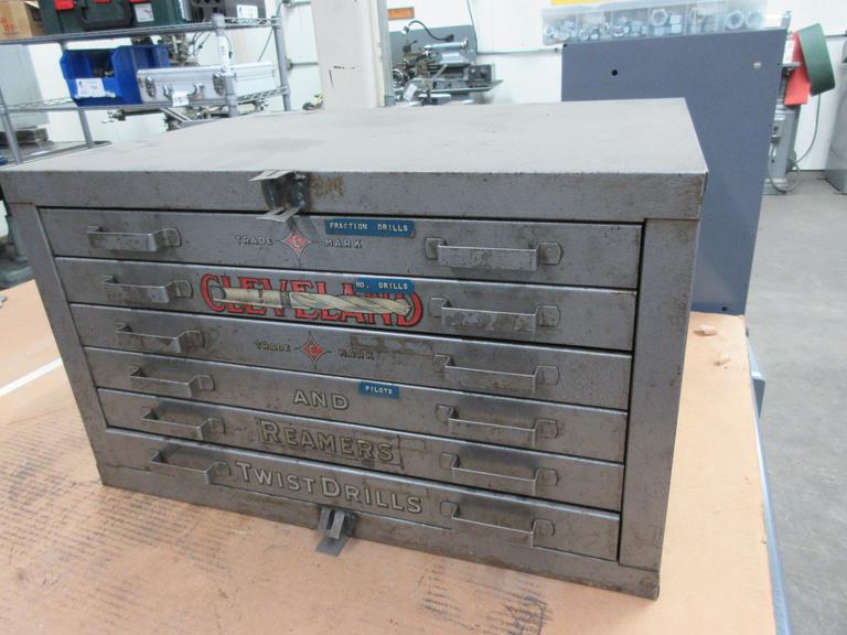 Cleveland Reamers and Twist Drills 6 Drawer Cabinet with Contents