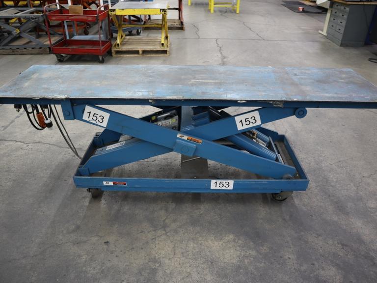 Advance  Lifts Portable Electric Scissor Lift Table, 96" x 24" Platform
