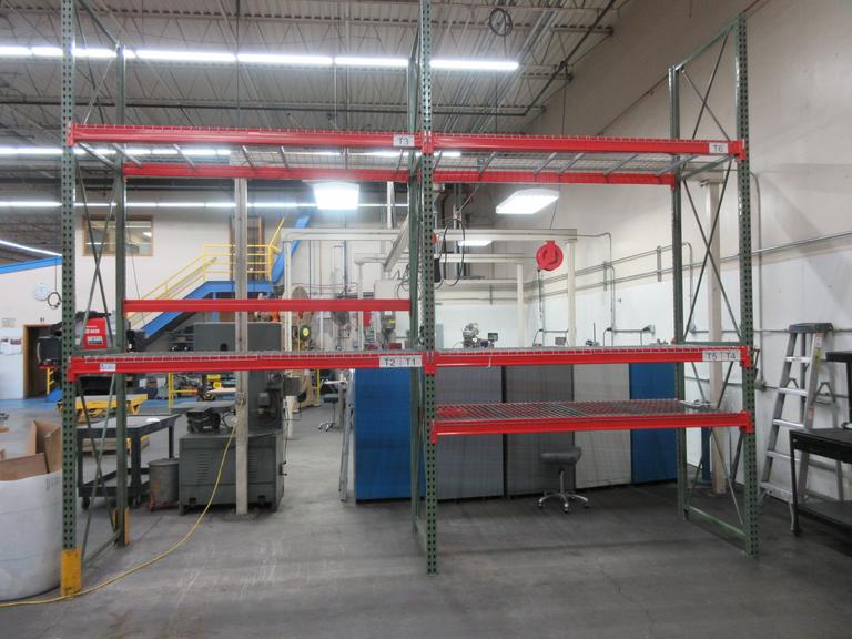 Tear Drop Pallet Racking, (2) Sections