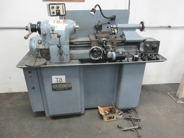 Hardinge HLV-H Toolroom Lathe, 11" Max Swing, 18" Max Center Distance, 6.5" Swing Over Cross Slide, Variable Speed Spindle Up To 3000 RPM, 1-1/16" Bar Capacity