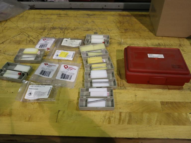 MO .011-.060" Minus Pin Gage Set and Assorted Vermont Pin Gages