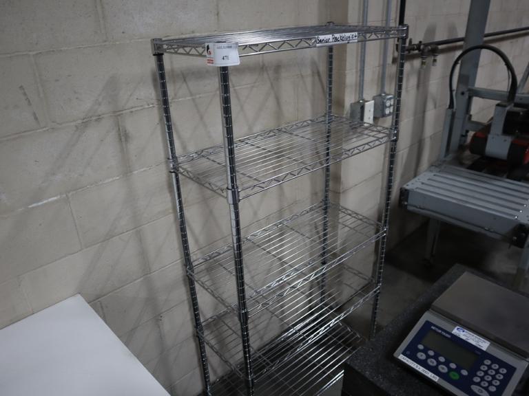 Rolling Wire Shelving - 5 Shelves