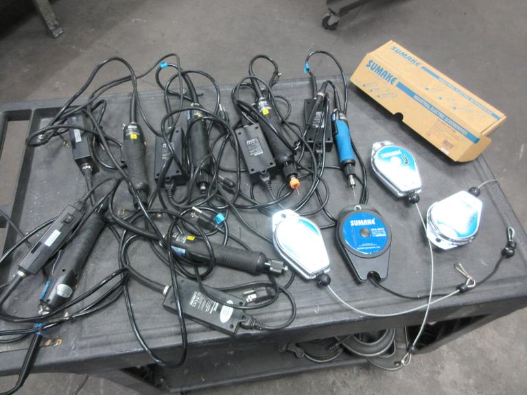 Sumake Industrial Electric Screwdriver (7) with (4) Retractable Tool Reel