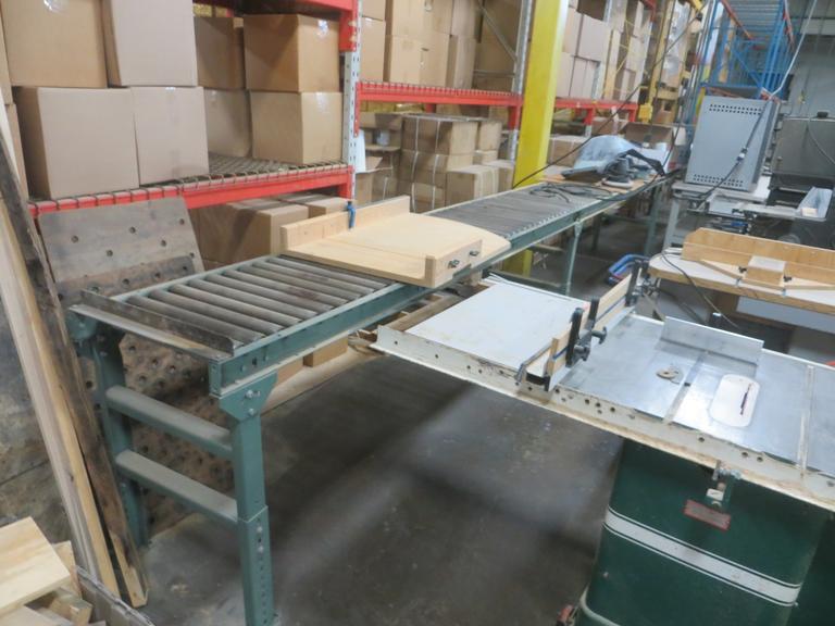 Hytrol Roller Conveyor Tables - (4) 10' Long x 2' Wide, Adjustable Height