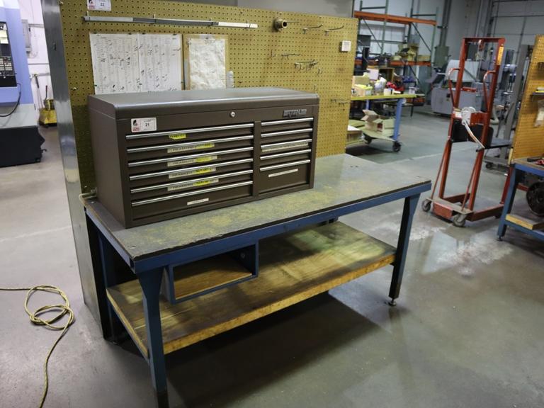 Workbench with Lower Shelf, Pegboard - No Contents
