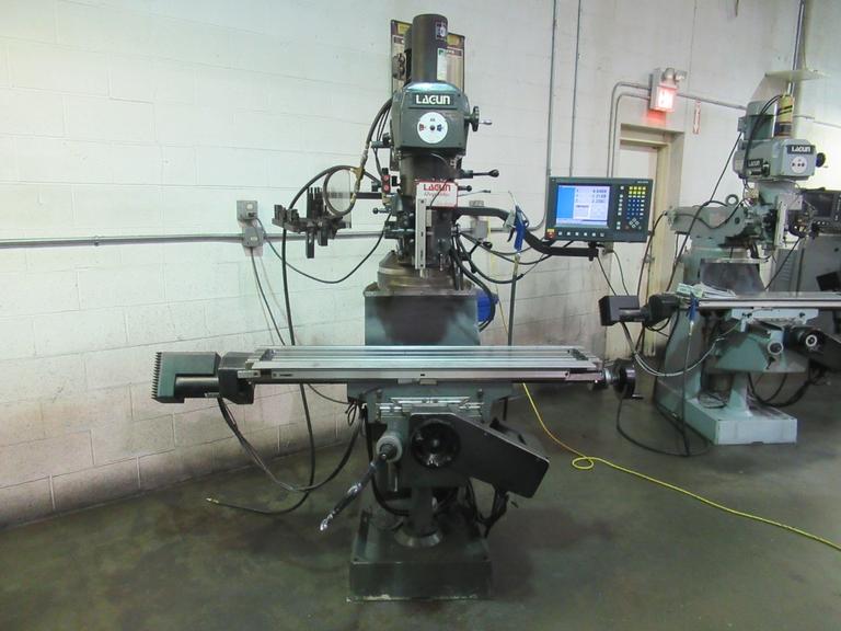 Lagun FTV-2 CNC Vertical Knee Mill with Acu-Rite Millpower 2 2-Axis CNC Control, Power Draw Bar, 10" x 50" Table, 3HP
