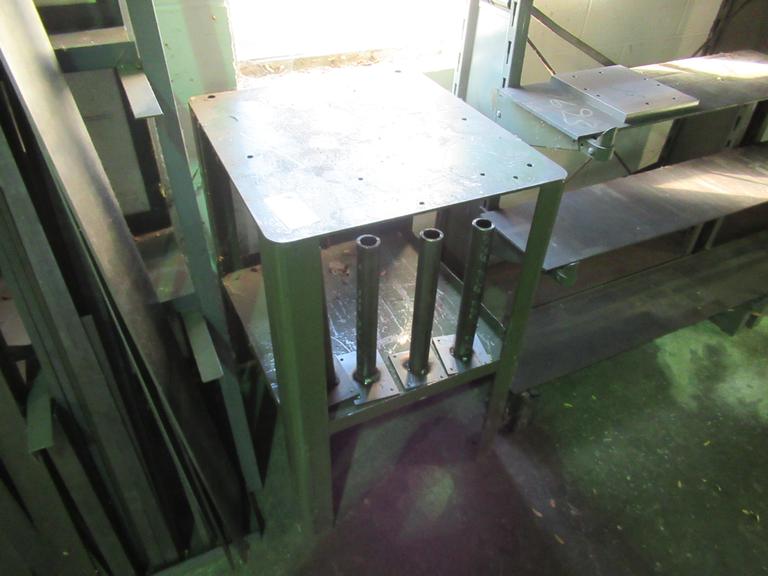 Metal Table with Contents