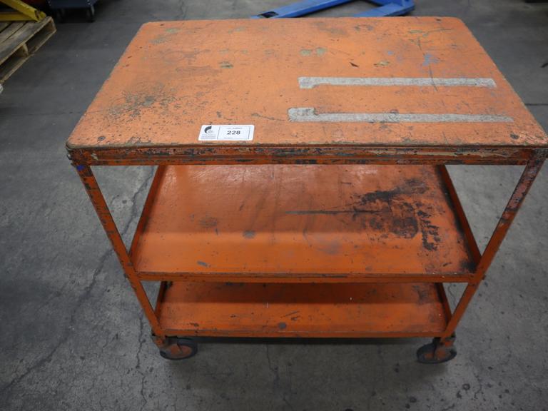 Metal Tool Cart, 3 Shelves