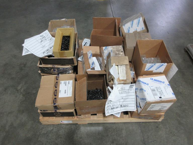 Assorted Hardware and Fasteners on Pallet