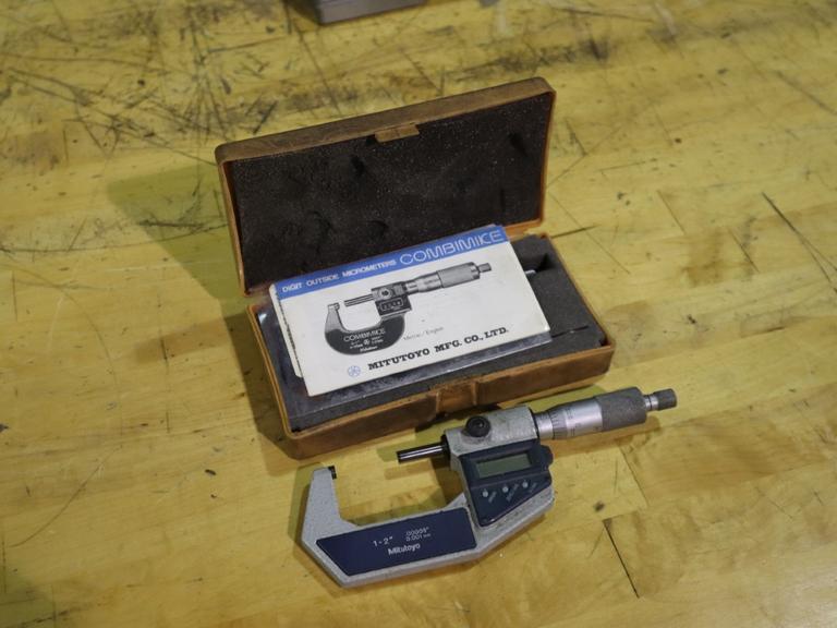 Micrometers: Mitutoyo 1-2" Digital; Mitutoyo 0-1" Rolling Numbers