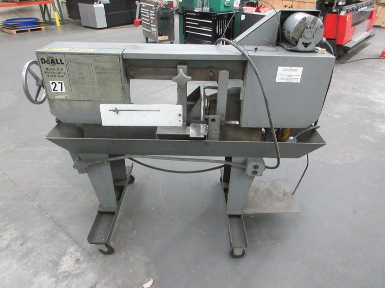 DoAll Model C-4 Horizontal Band Saw, 9" Round Cap, 12" Flat Capacity, 4 Speeds 65-180 FPM