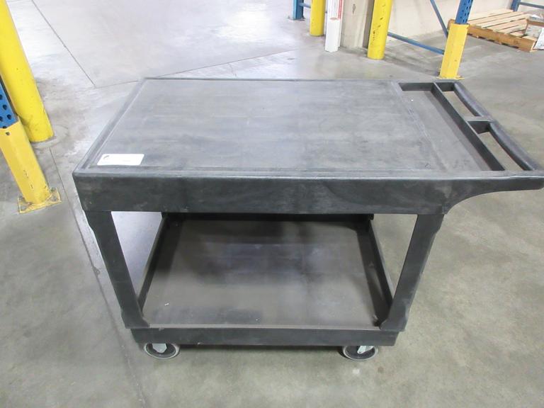 Uline Rolling Plastic Shop cart