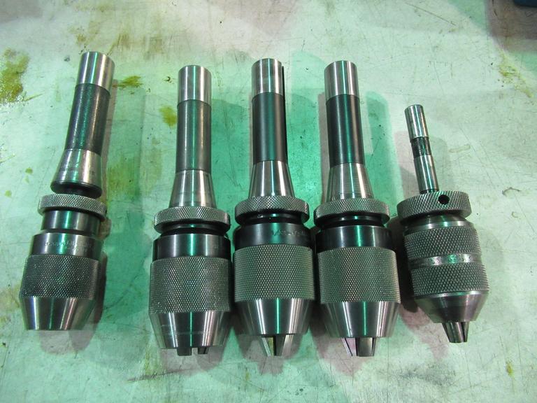 Albrecht R8 Keyless Drill Chucks, (3) 1/2' & (1) 3/8" and (1) Jacobs Straight Shank 3/8"