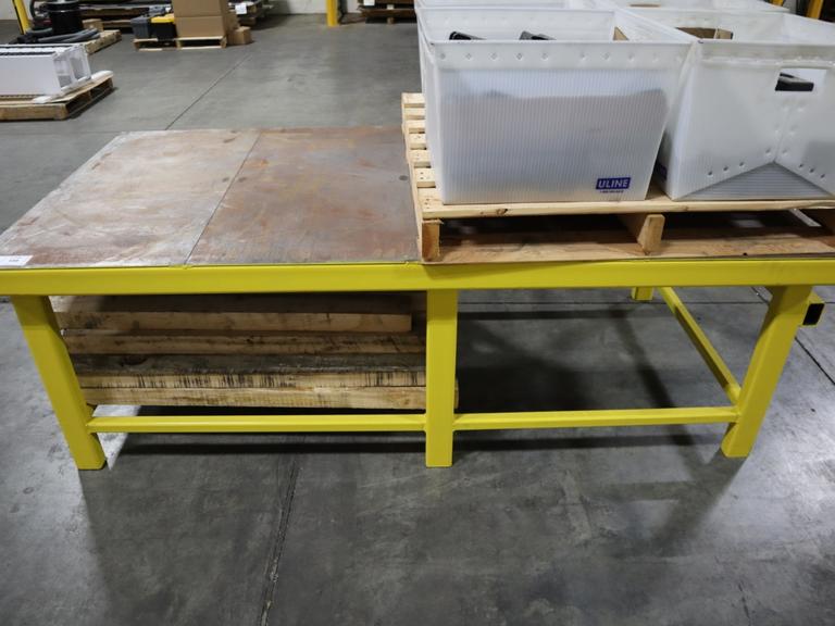 Steel Table, Heavy Duty 84" x 42" x 28.5" - NO CONTENTS