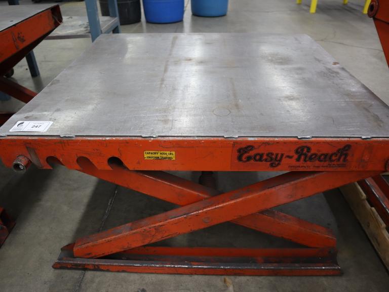 Easy Reach Scissor Table, Adjustable Height, 4,000 Lb Capacity, 40" x 42" Surface