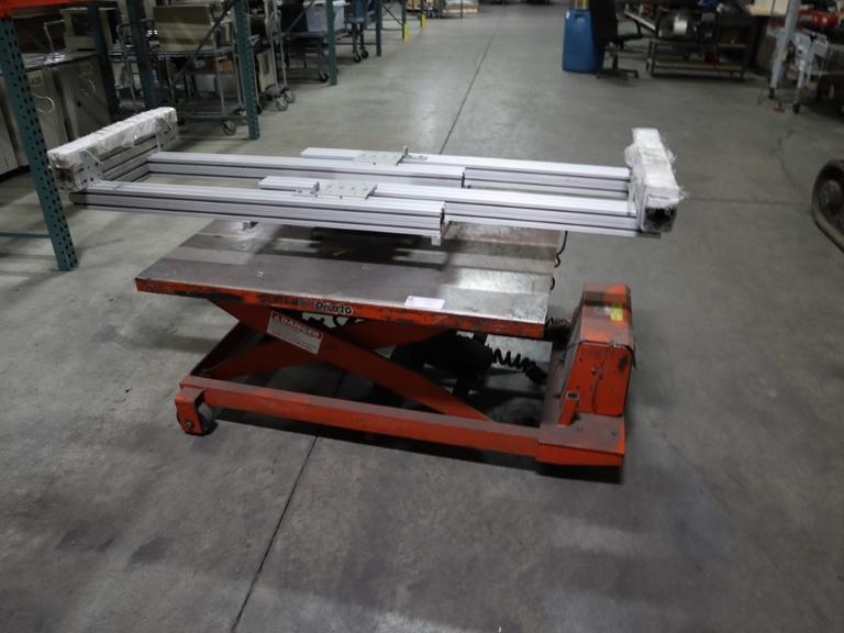 Presto Electric Lift Cart - Portable, 36" x 48" Platform, 1,500# Cap, 12 Volt Battery, Charger