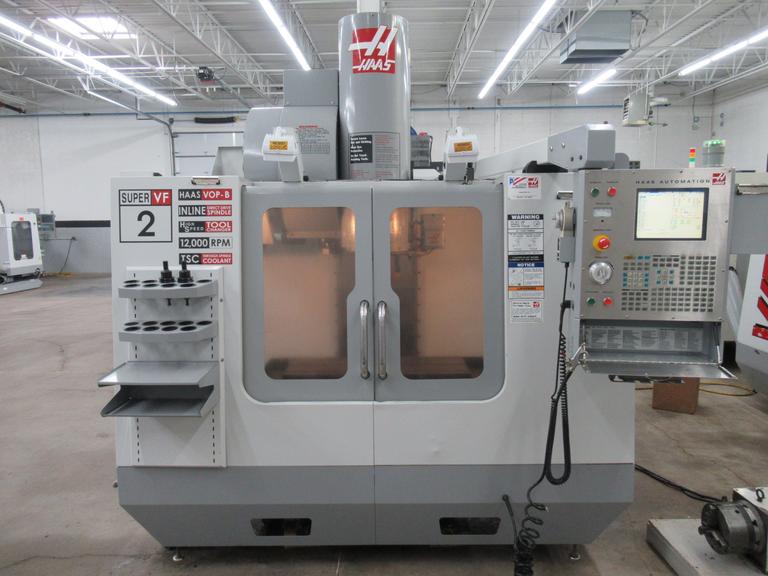 Haas VF-2SS 4-Axis CNC Vertical Machining Center, 12K Spindle, CAT 40, 24 Station SMTC, TSC, HRT210HS-CNC-HD Rotary Table