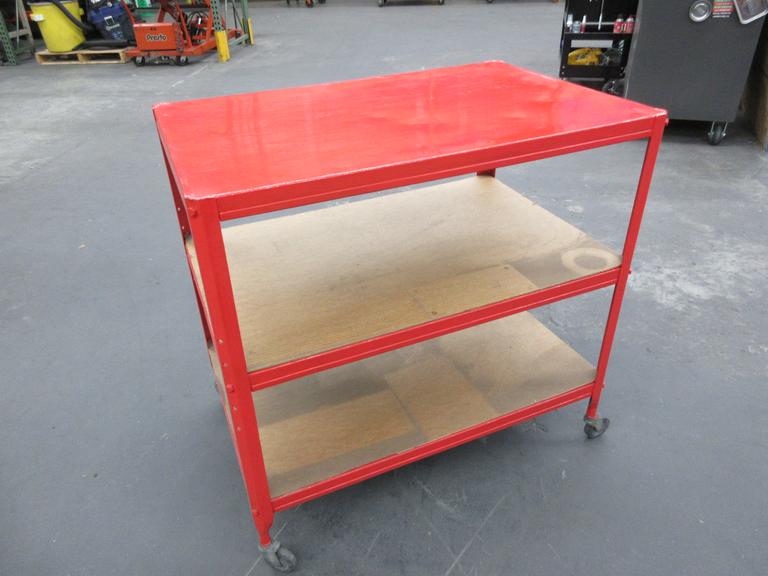 Rolling 3 Shelf Steel Cart