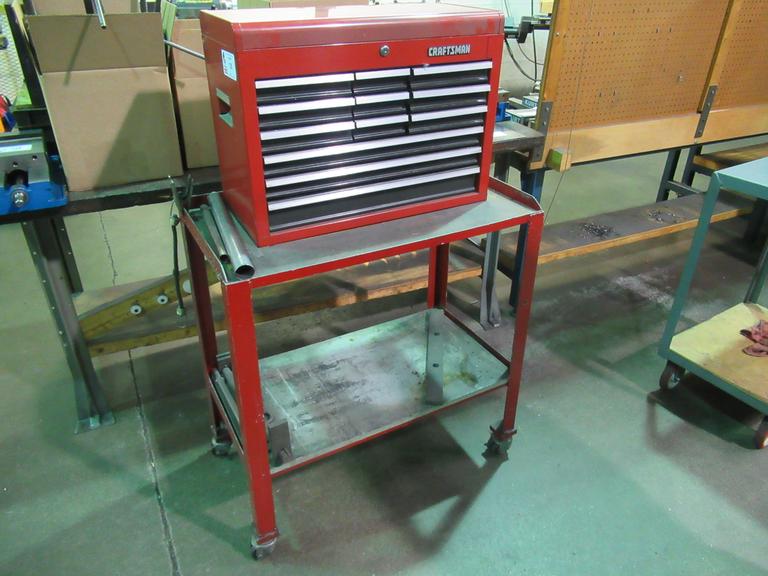 Craftsman 12-Drawer Tool Chest on Rolling Cart with Caster and Contents
