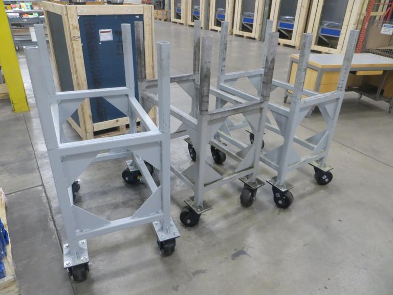 Heavy Duty Metal Material Racks, Portable on Casters